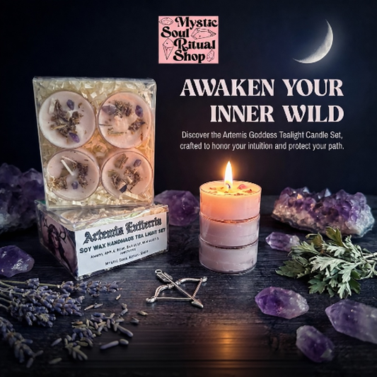 Artemis Goddess Tea Light Candle Set