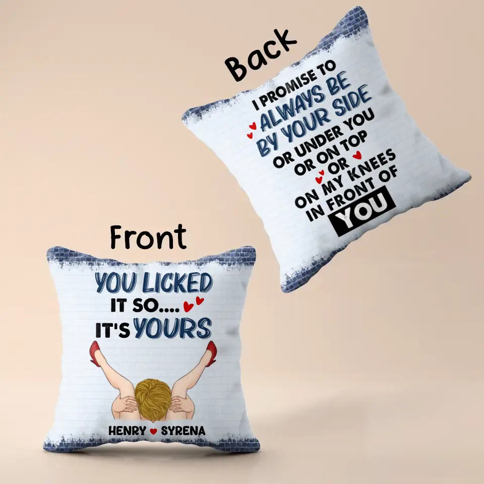 Personalized Couple Pillow Cover - Best Gift Idea For Husband/Wife/Birthday/Anniversary - I Promise To Always Be Your Side Or Under You