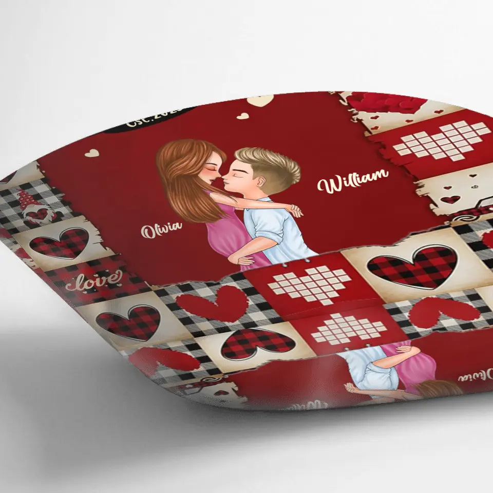 Personalized Couple Quilt/Fleece Throw Blanket/Pillow Cover - Gift Idea For Couple/Him/Her/Valentine's Day - Annoying Each Other For 15 Years