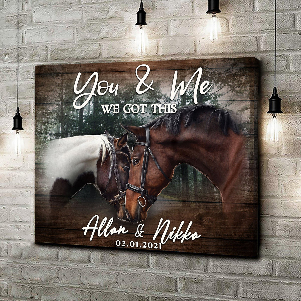 We Got This Couple Horse Sign