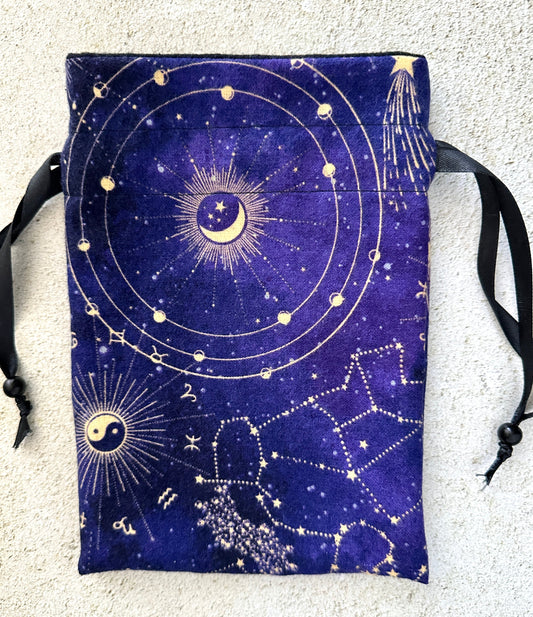 Purple Constellation Tarot Card Deck Bag