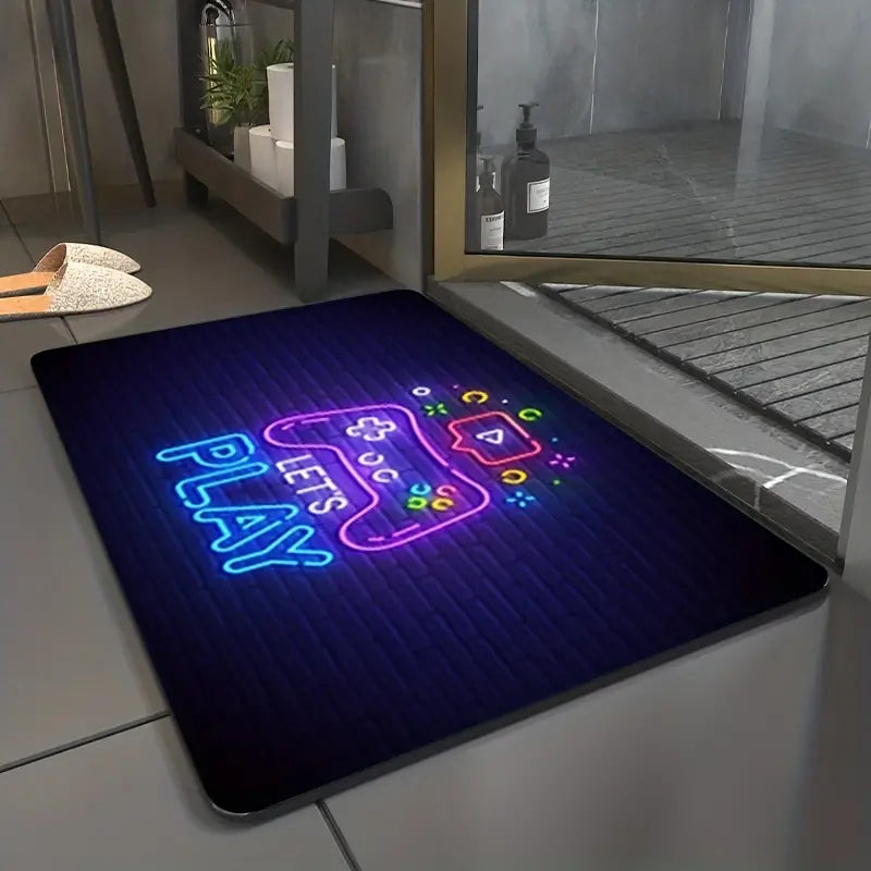 Neon Gamer Floor Mat