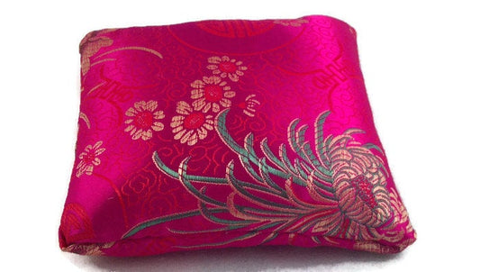Fuchsia Singing Bowl Crystal Display Pillow