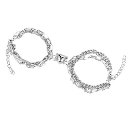 Couple Magnetic Heart Bracelet