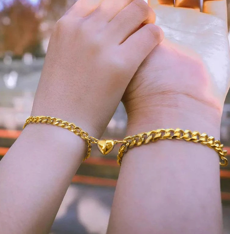 Couple Magnetic Heart Bracelet
