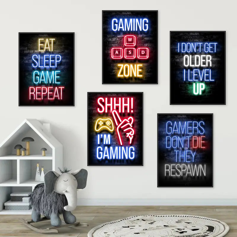 Gamer Quotes Canvas Wall Art