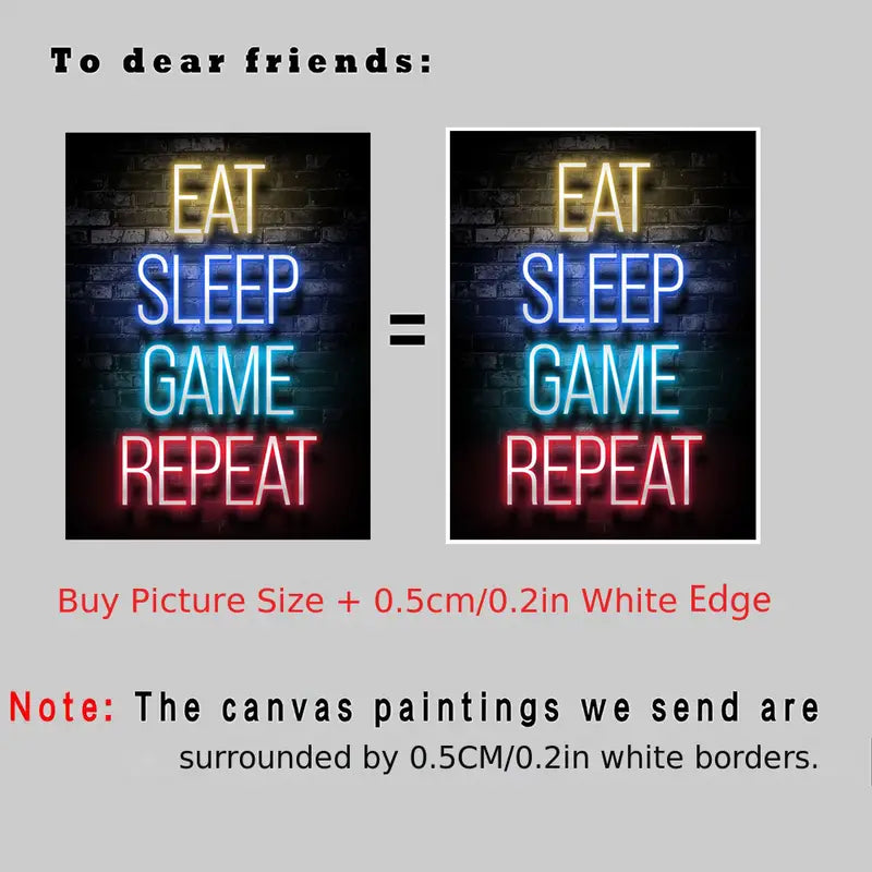 Gamer Quotes Canvas Wall Art