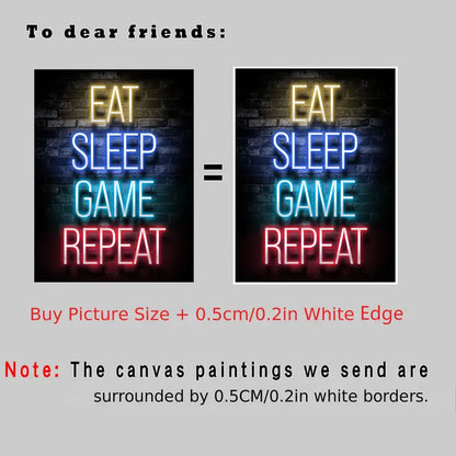 Gamer Quotes Canvas Wall Art