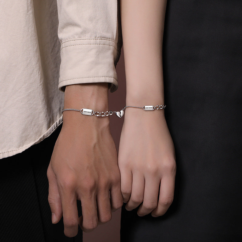 Bonded Hearts Silver Bracelets