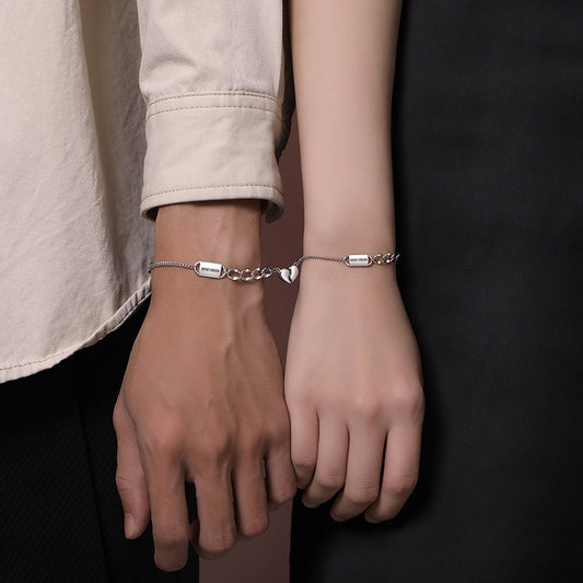 Bonded Hearts Silver Bracelets