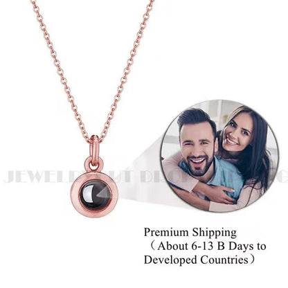 Custom Photo Projection Necklace in 100 Languages