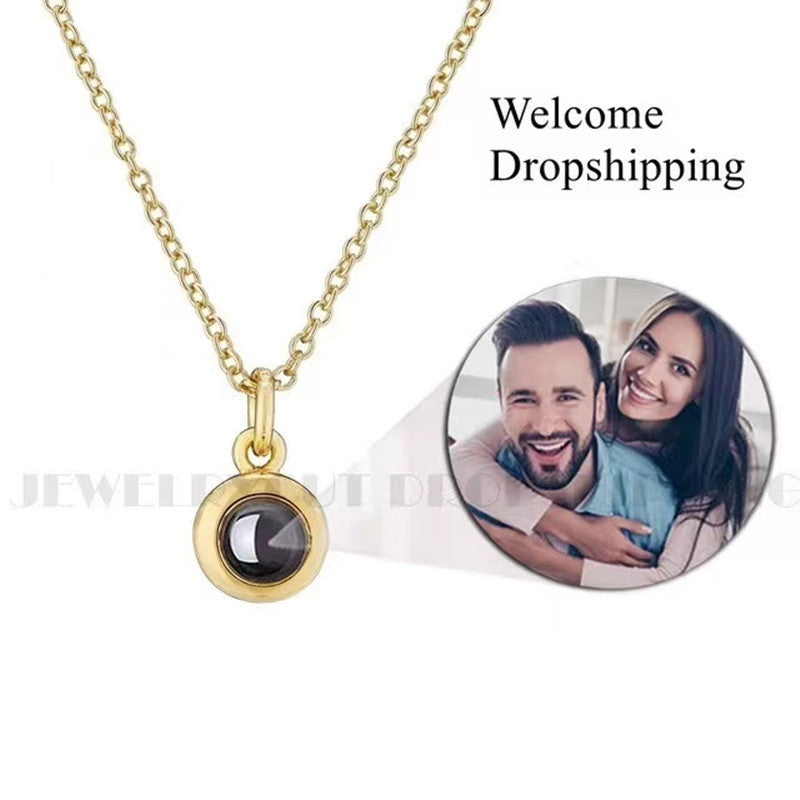 Custom Photo Projection Necklace in 100 Languages