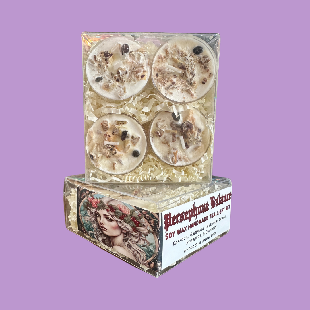Persephone Goddess Tea Light Candle Set