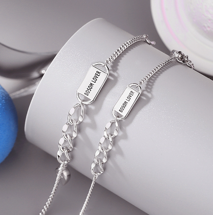 Bonded Hearts Silver Bracelets