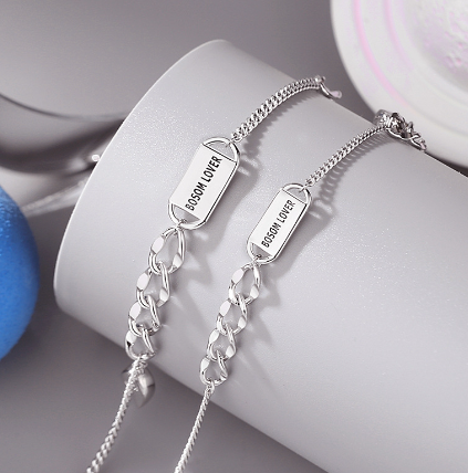 Bonded Hearts Silver Bracelets