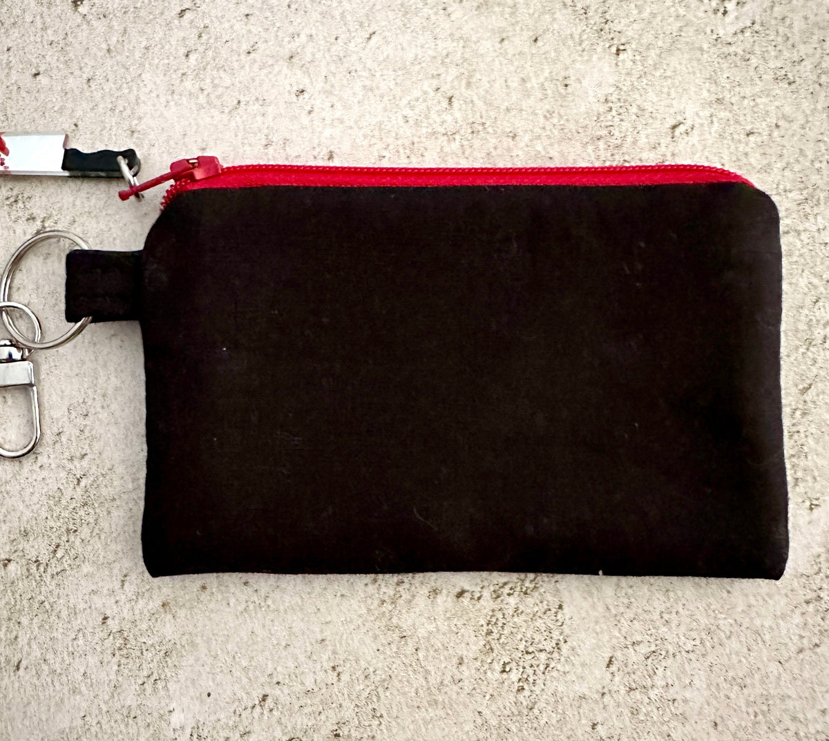 Horror Lover Bloody Handprint Cotton Zipper Pouch for Cash, Cards, Ear Buds