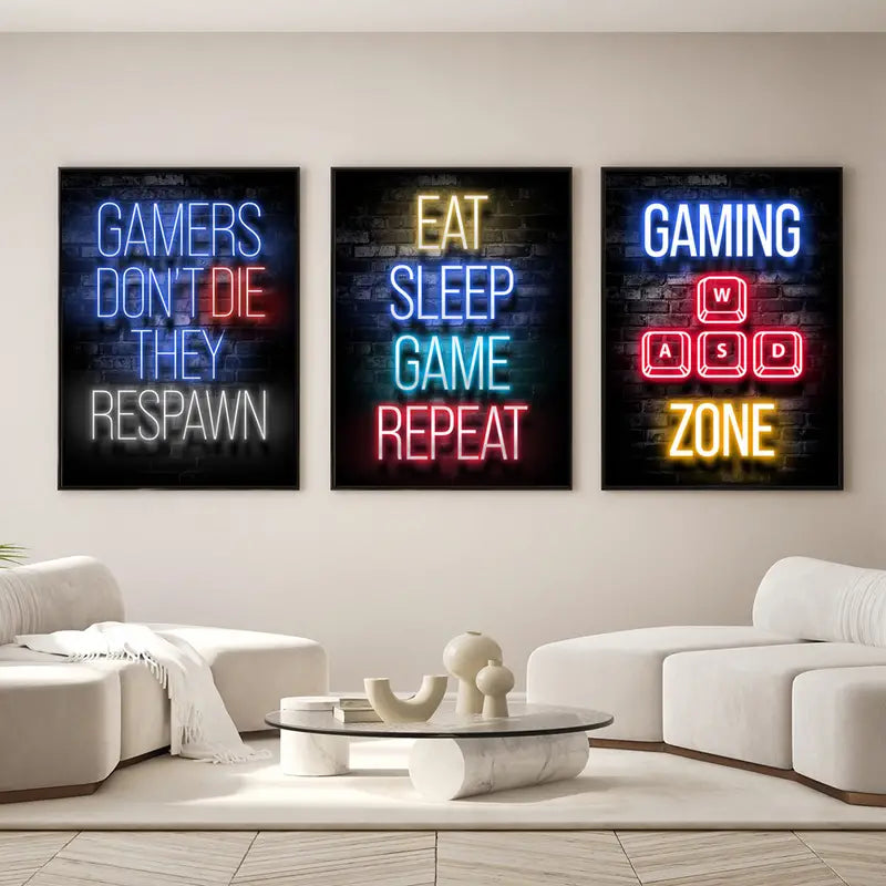 Gamer Quotes Canvas Wall Art