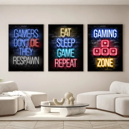 Gamer Quotes Canvas Wall Art