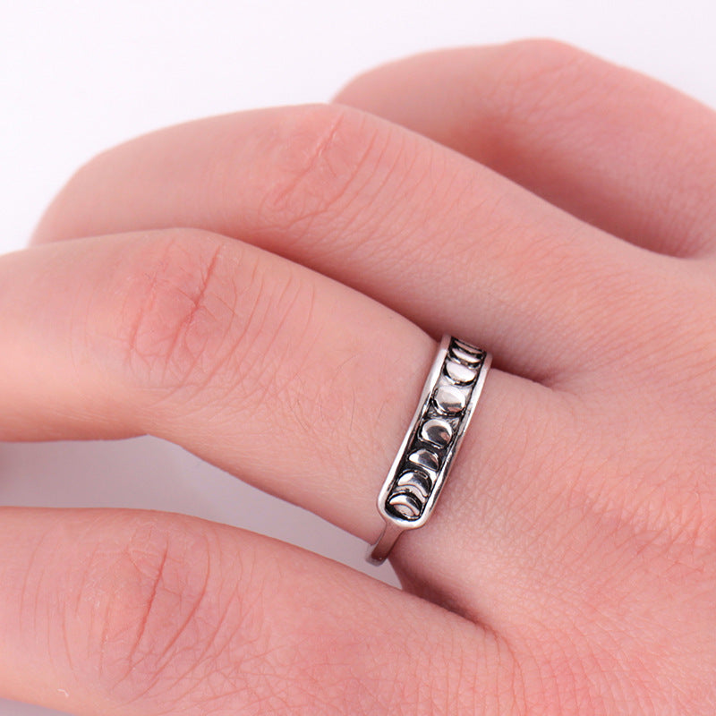 Lunar Eclipse Ring - Moon Phase Jewelry