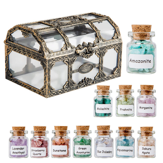 Crystal Gemstone Chips; Bottle Set