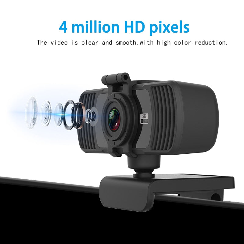 Webcam Real 1080P 200W Pixels Full Hd 110° Wide Angle Camera with Microphone Tripod for Video Widescreen Pro Streaming Webcam for Recording Calling Conferencing And Gaming