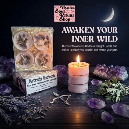 Artemis Goddess Tea Light Candle Set