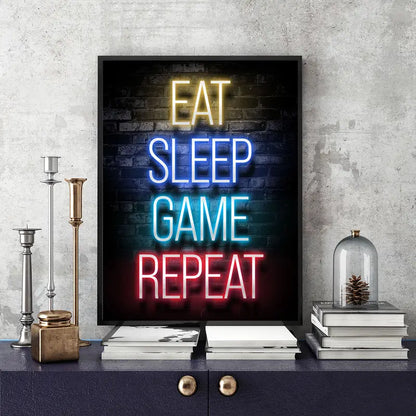 Gamer Quotes Canvas Wall Art