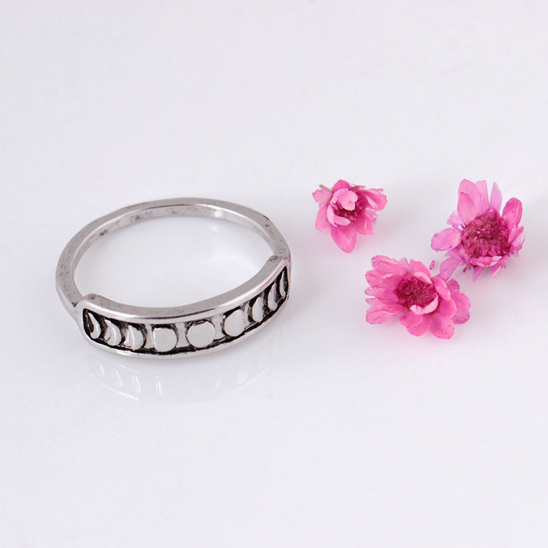 Lunar Eclipse Ring - Moon Phase Jewelry