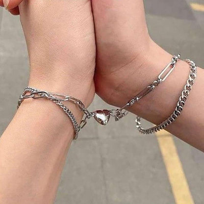 Couple Magnetic Heart Bracelet