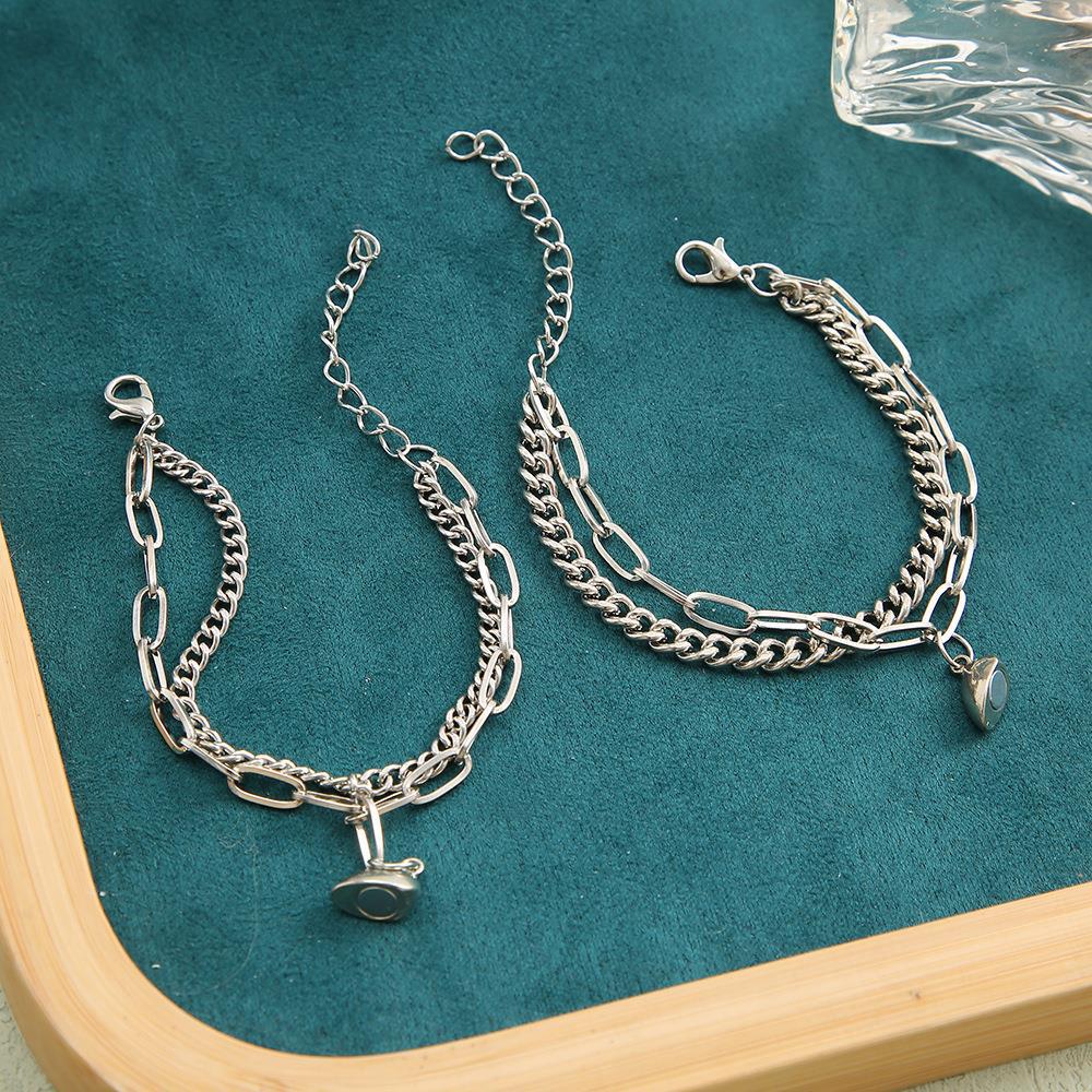 Couple Magnetic Heart Bracelet