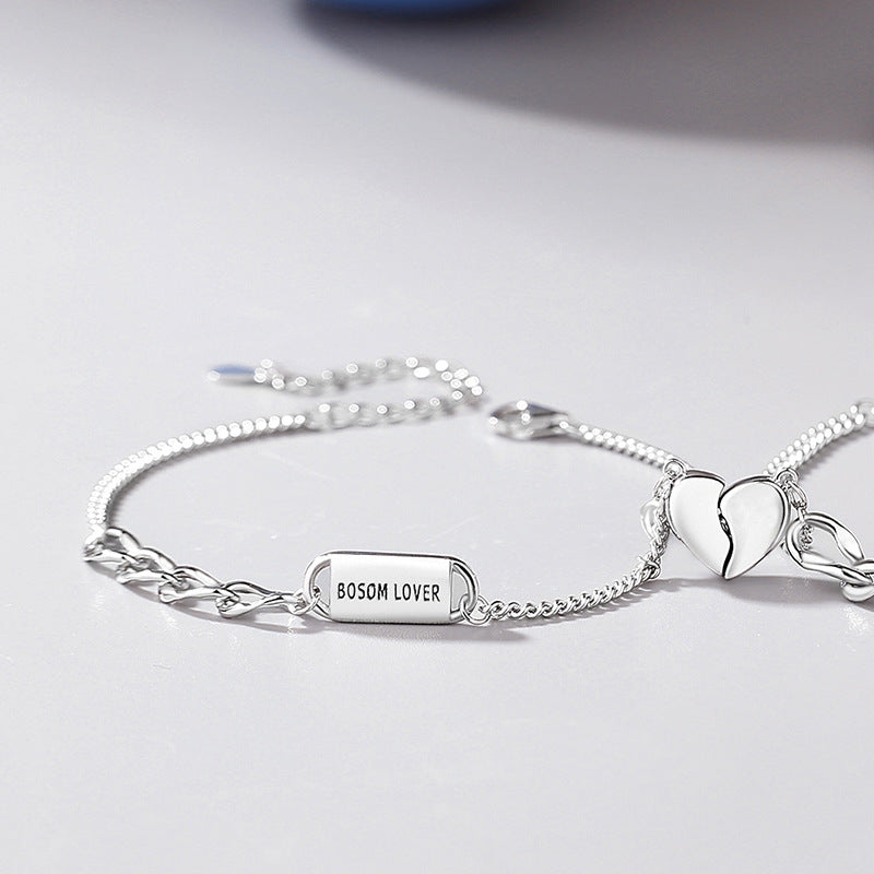 Bonded Hearts Silver Bracelets