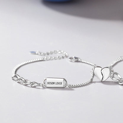 Bonded Hearts Silver Bracelets