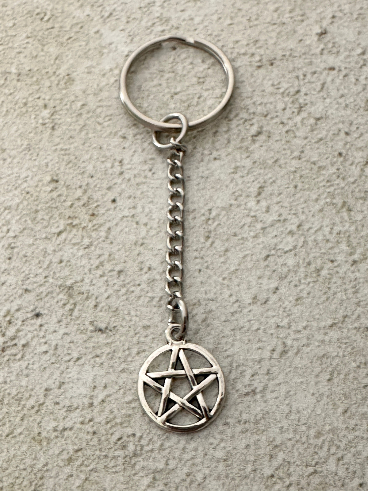Witchy Pentacle Zipper Pull Bag Charm Keychain