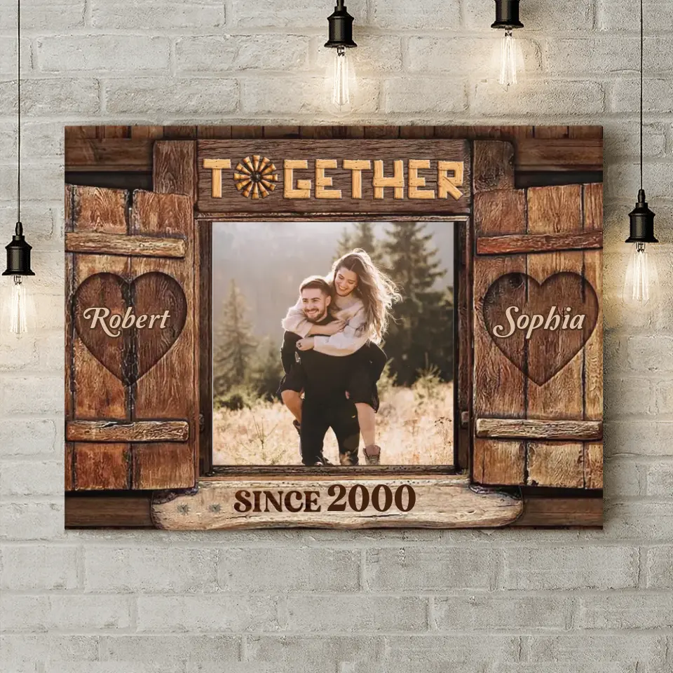 Personalized Couple Photo Canvas – Together Since