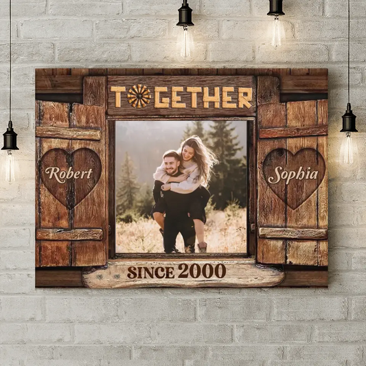 Personalized Couple Photo Canvas – Together Since