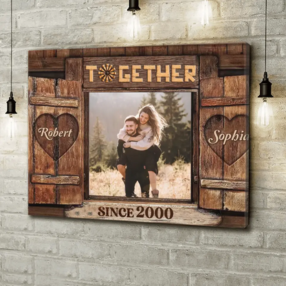 Personalized Couple Photo Canvas – Together Since