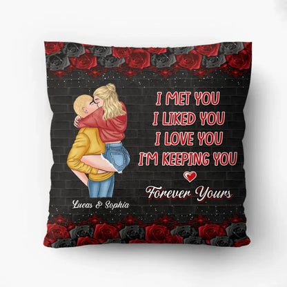 Personalized Couple Pillow Cover - Gift Idea For Couple - Until You Can Hug Me