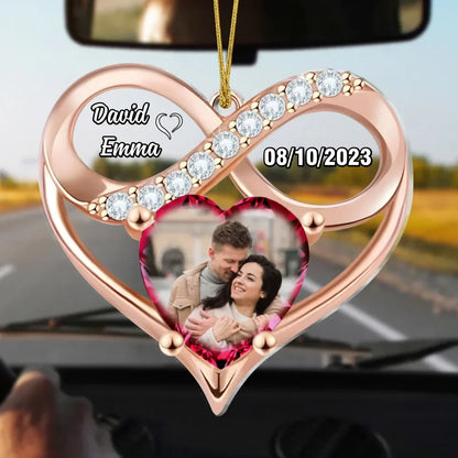 Personalized Couple Acrylic Ornament - Gift Idea For Couple/Valentine - Upload Photo