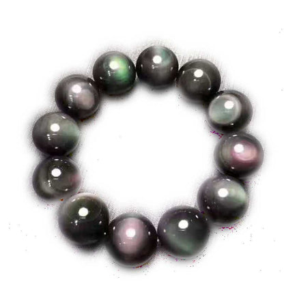 Obsidian Rainbow Eye Crystal Bracelet
