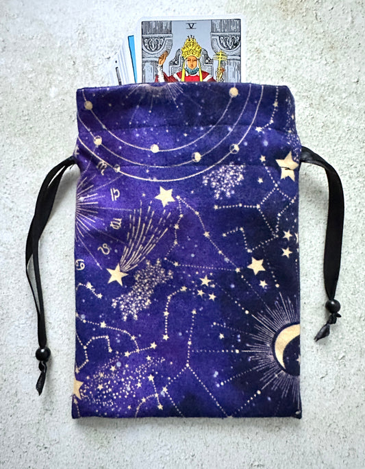 Purple Constellation Tarot Card Deck Bag