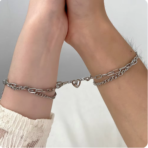 Magnetic Heart Couple Bracelets