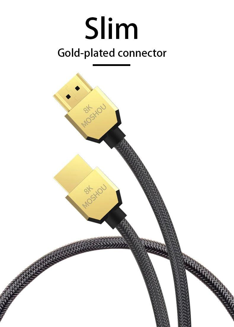 8K 60Hz 4K 120Hz HDMI 2.1 Cables 48Gbps HDR Video Cord Ultra HD 48Gbps High Speed HDMI High Definition Multimedia Interface Compatible With TV Monitor Gaming