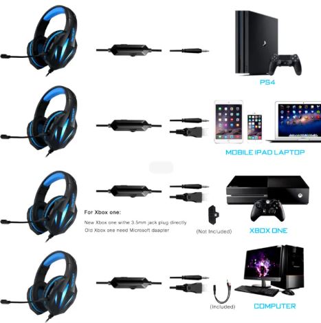 Glowing Gamer Wired Headset