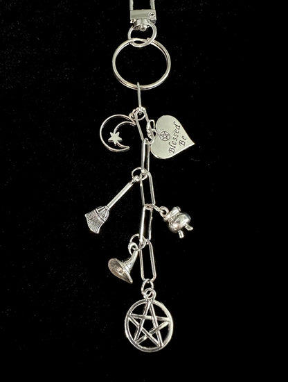 Witchy Bag Charm Keychain