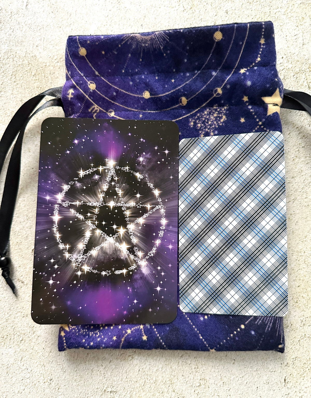 Purple Constellation Tarot Card Deck Bag