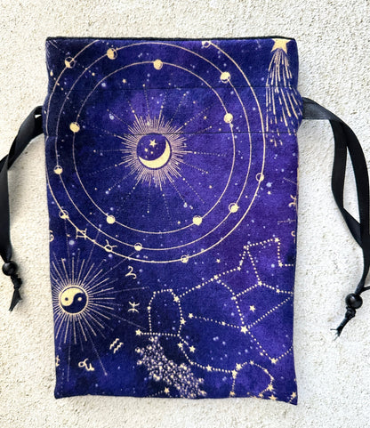 Purple Constellation Tarot Card Deck Bag