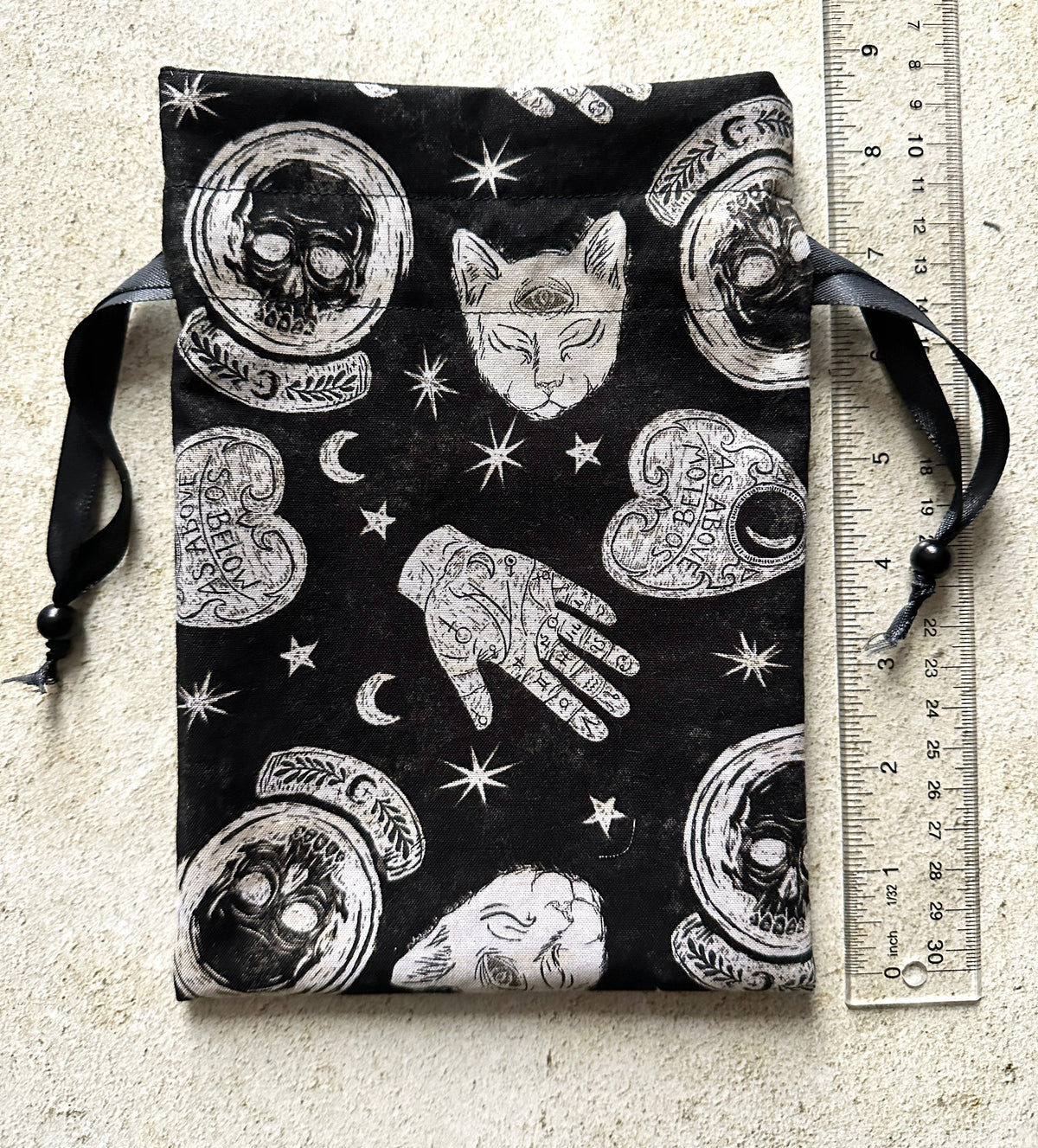 Witchy Tarot Card Bag, Ouija Drawstring Bag