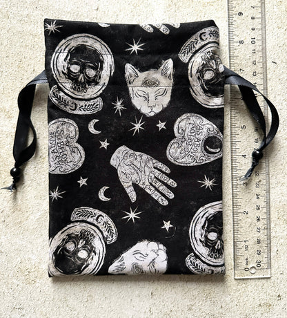 Witchy Tarot Card Bag, Ouija Drawstring Bag