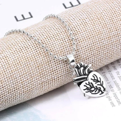 Pair Of Lovers Fashion Puzzle Anatomical Heart Necklaces Pendants Stainless Steel Chain Couple Collares Women Valentine Day Gift