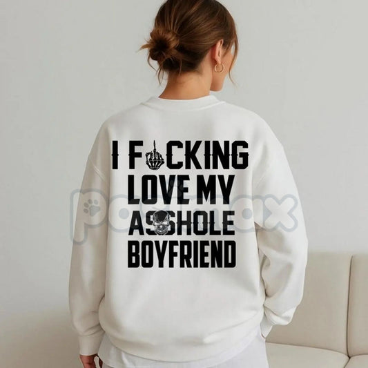 I Love My Boyfriend Sweatshirt | Cute Relationship Jumper | Girlfriend Affection Crewneck | Sweet Couple Gift